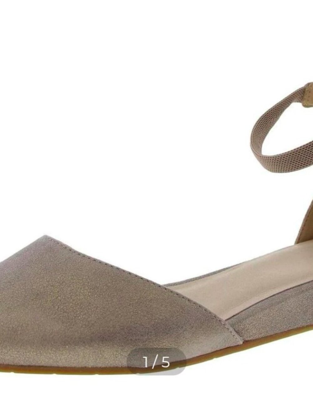 Eillen Fisher Womens Ingle Metalic Suede Strap sandal sz 9,5